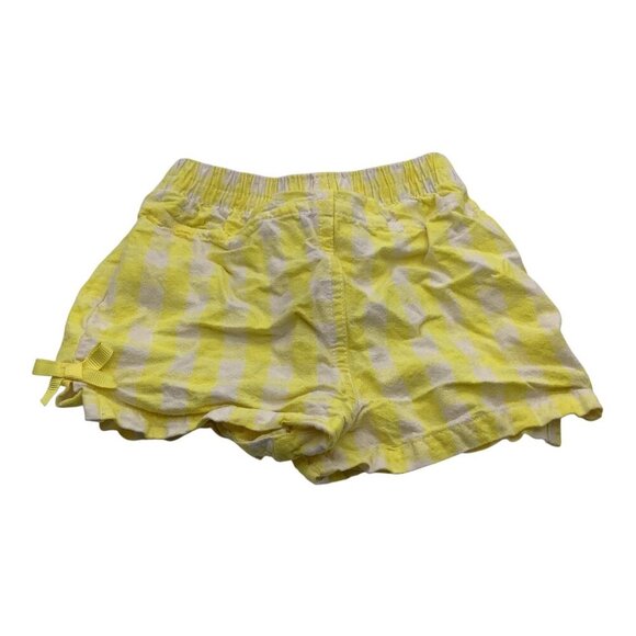 Kids Headquarters Baby Girl Shorts 6-9M Yellow & White Checkered with Bow - Picture 2 of 6